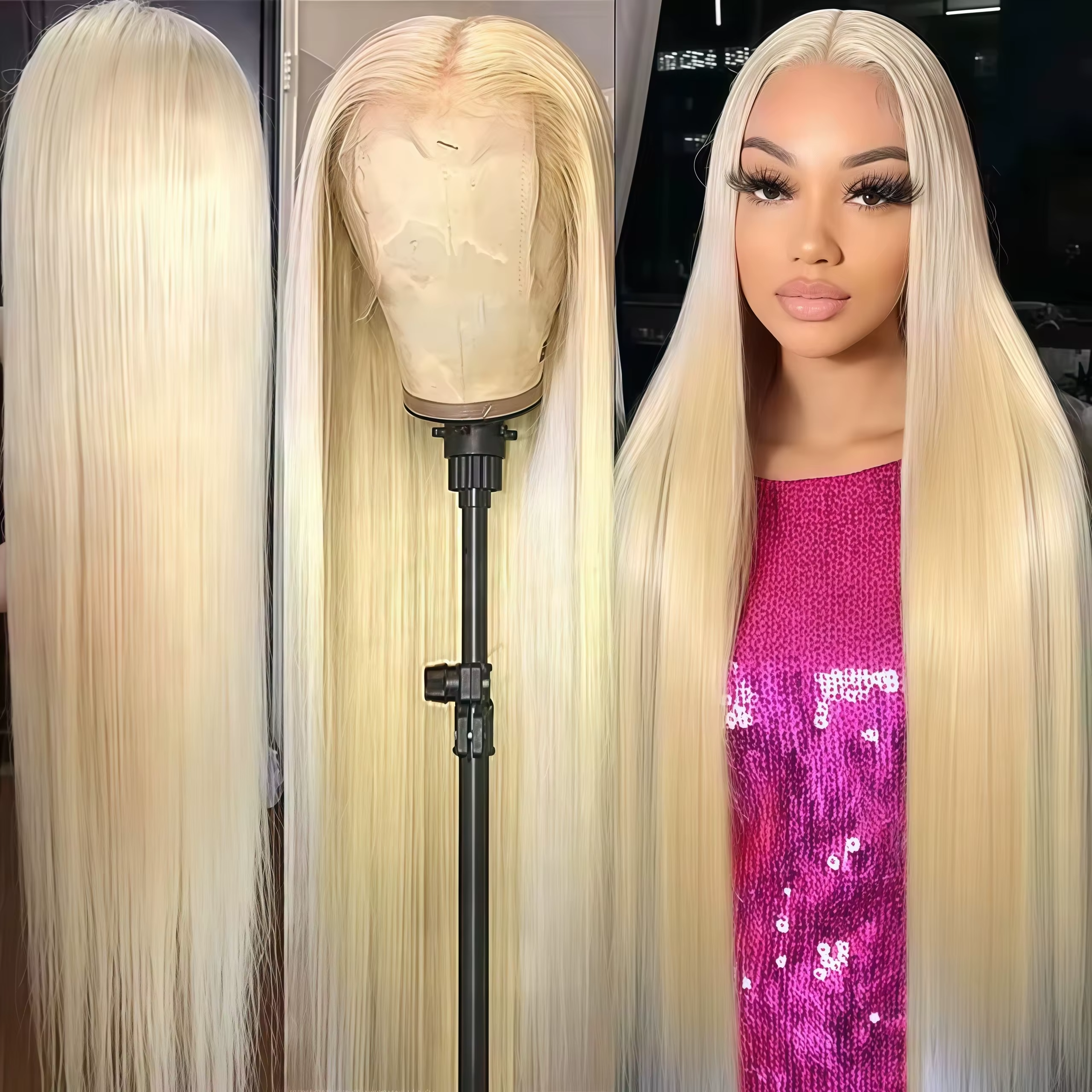Eyelash Extension Natural Look - 38 inch 613 Blonde 200% Density