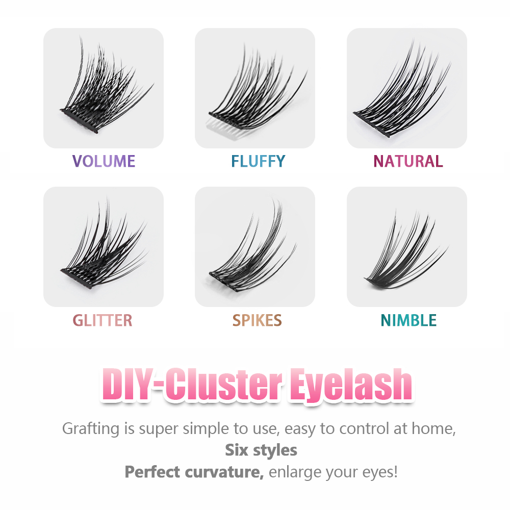 YUANZHIJIE 36PCS Cluster Cat E - Eyelash Extension Cat Eye Wispy ulasan dan harga