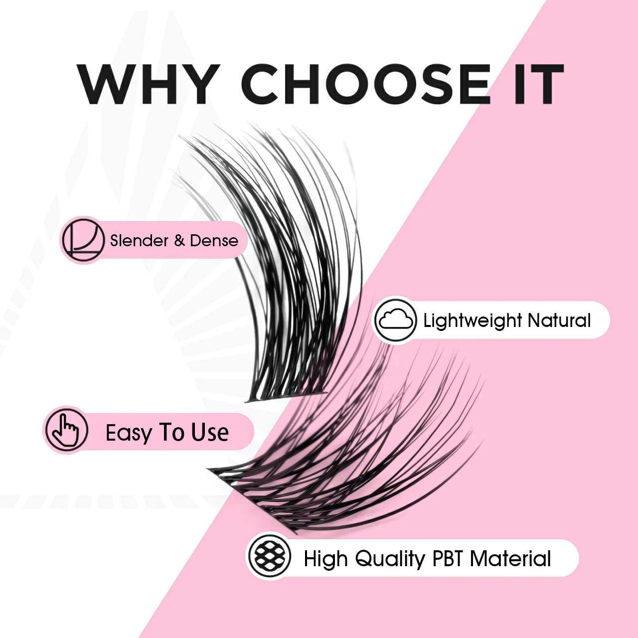 YUANZHIJIE 36PCS Cluster Cat E - Eyelash Extension Cat Eye Wispy ulasan dan harga