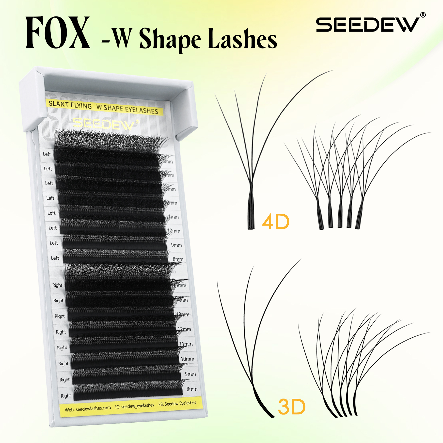 SEEDEW Fox 3D 4D Eyelash Exten - Eyelash Extension Cat Eye Wispy ulasan dan harga