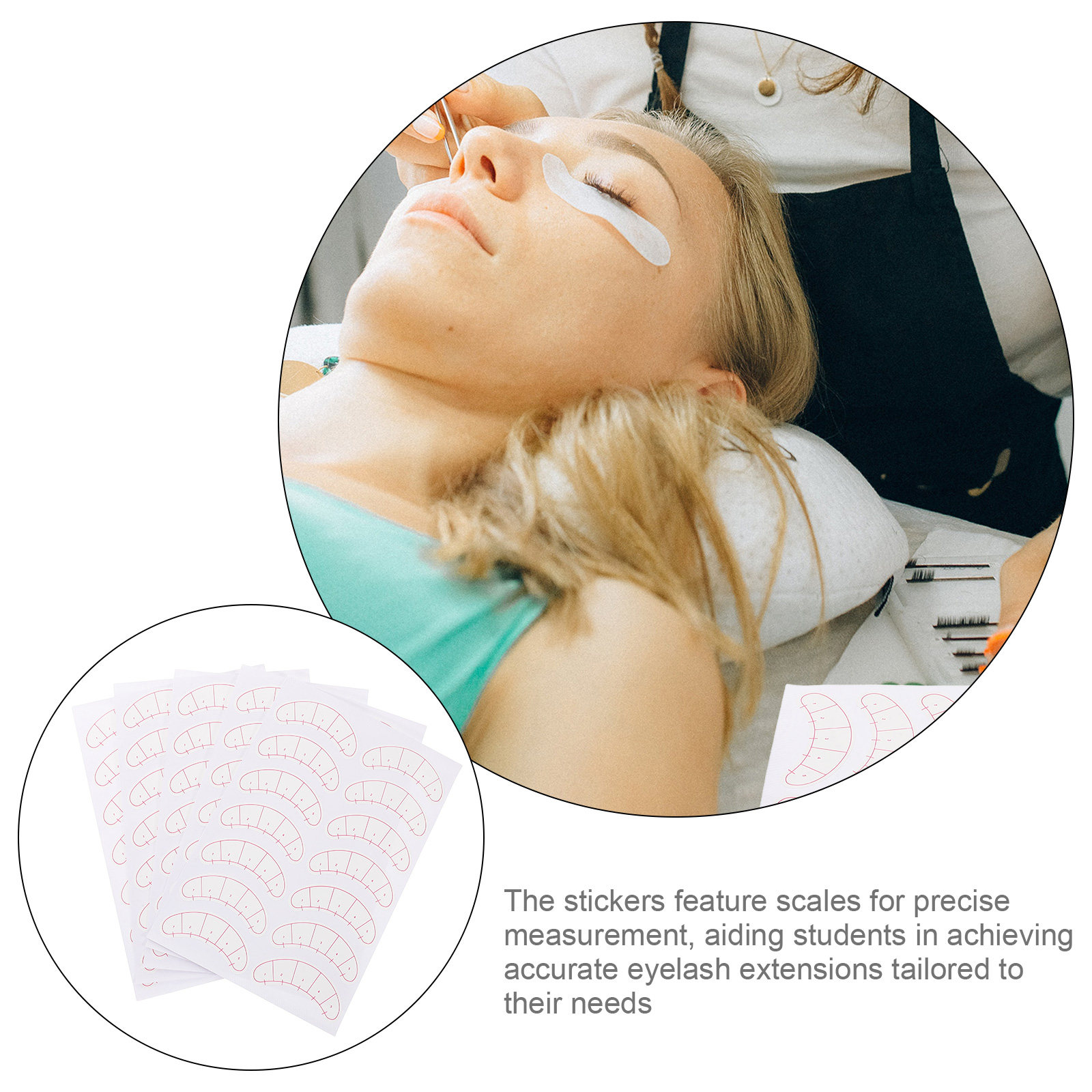 10 Sheets Eyelash Extension Is - Lash Mapping Sticker ulasan dan harga