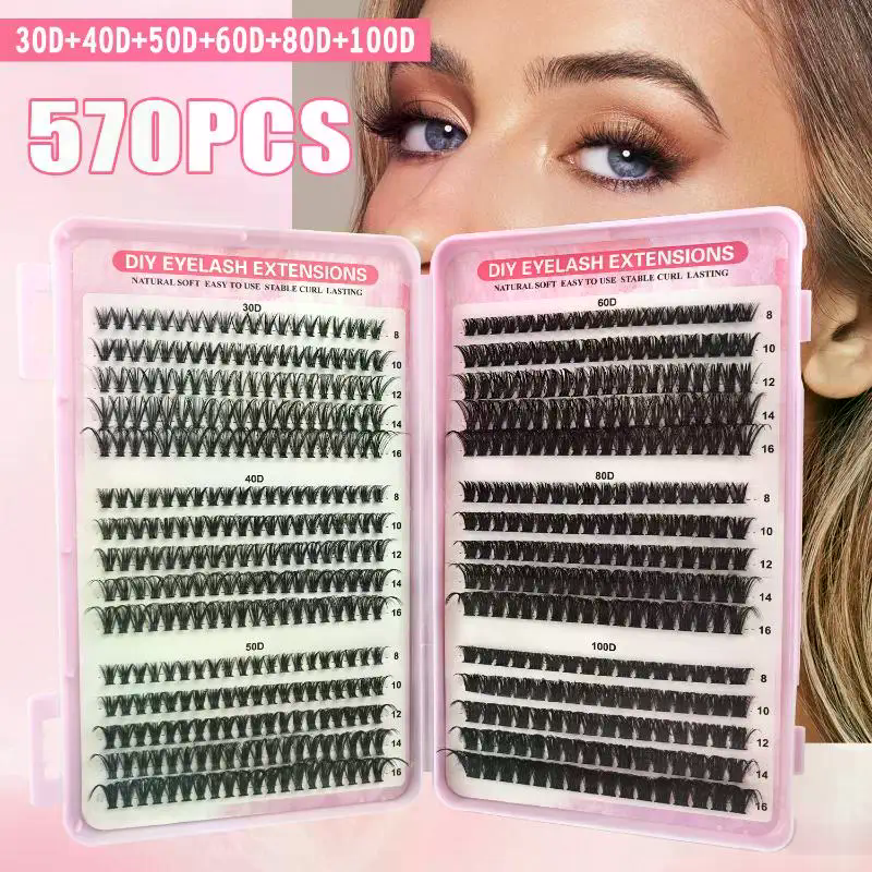 570Pcs Individual Lash Cluster - Eyelash Extension Volume Lashes ulasan dan harga