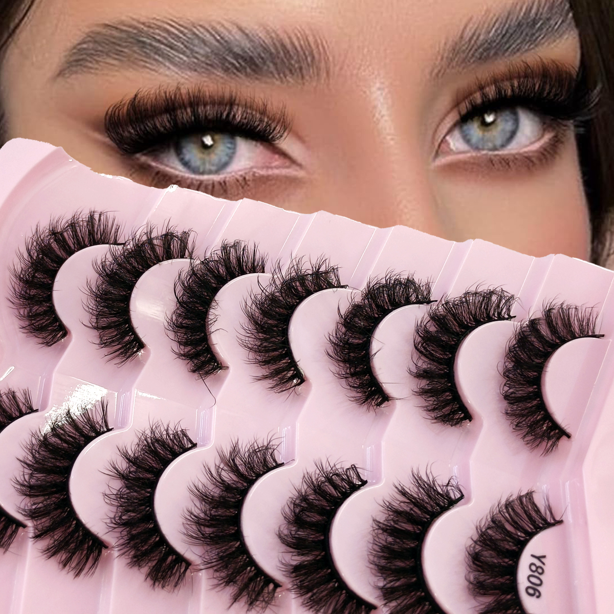 HBZGTLAD Fluffy Wispy Lashes N - Eyelash Extension Cat Eye Wispy ulasan dan harga