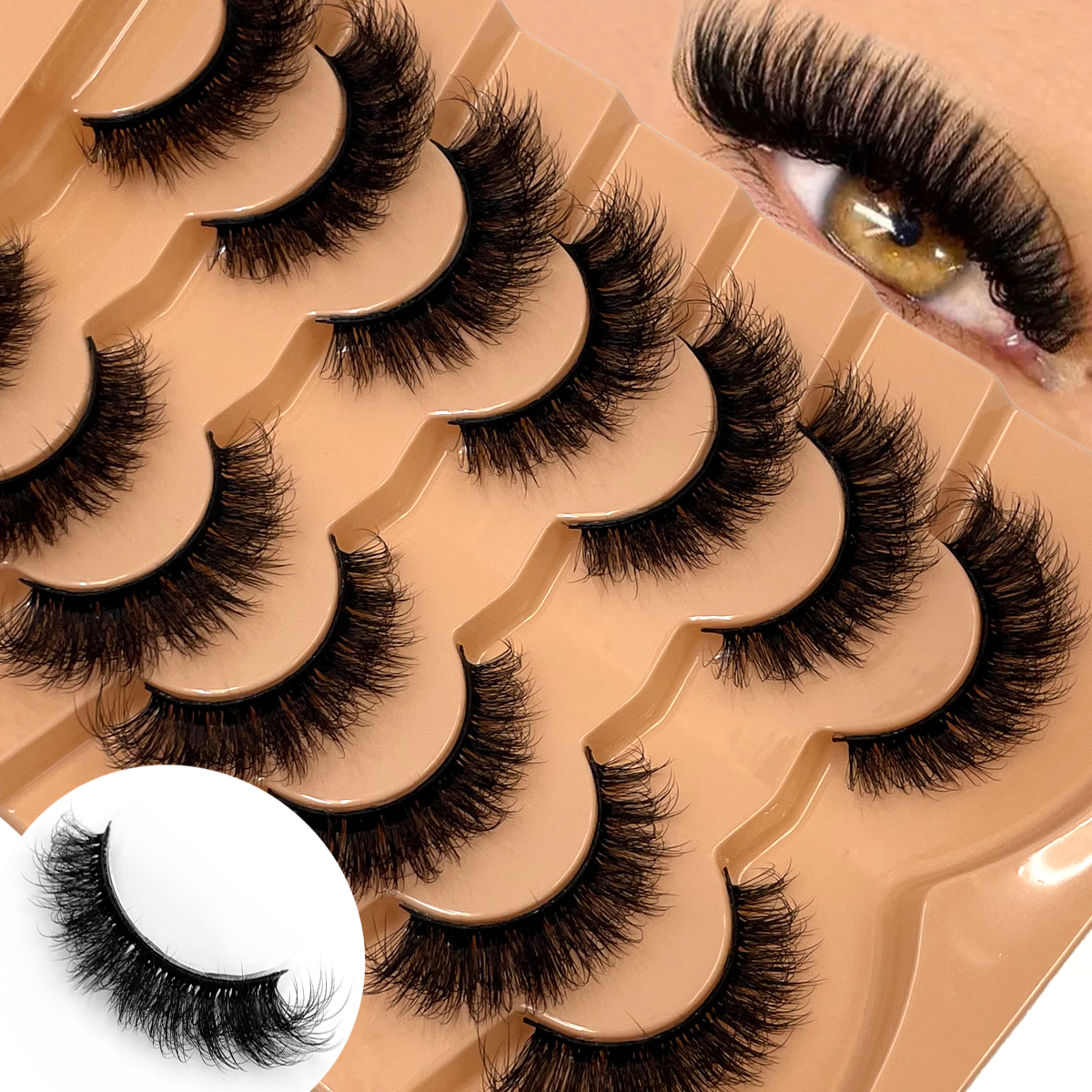 HBZGTLAD Fluffy Wispy Lashes N - Eyelash Extension Cat Eye Wispy ulasan dan harga