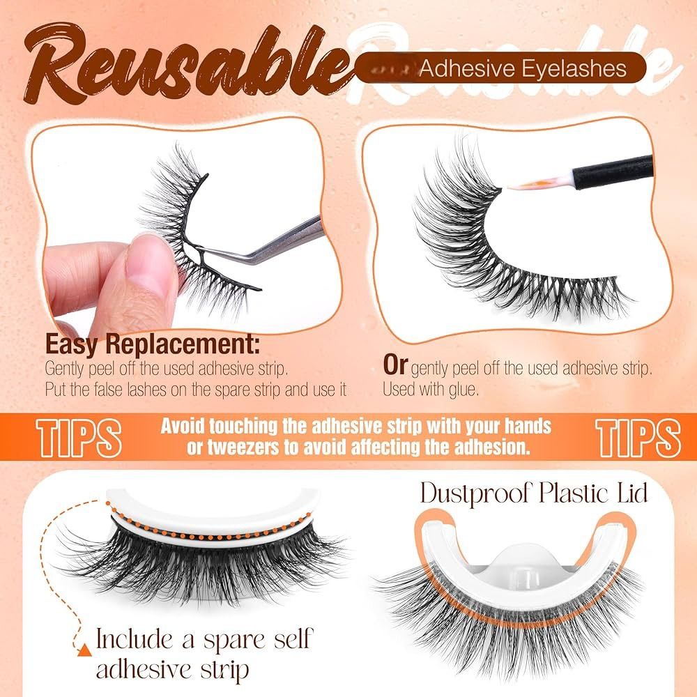 Pre Glued Self Adhesive Eyelas - Eyelash Extension Cat Eye Wispy ulasan dan harga