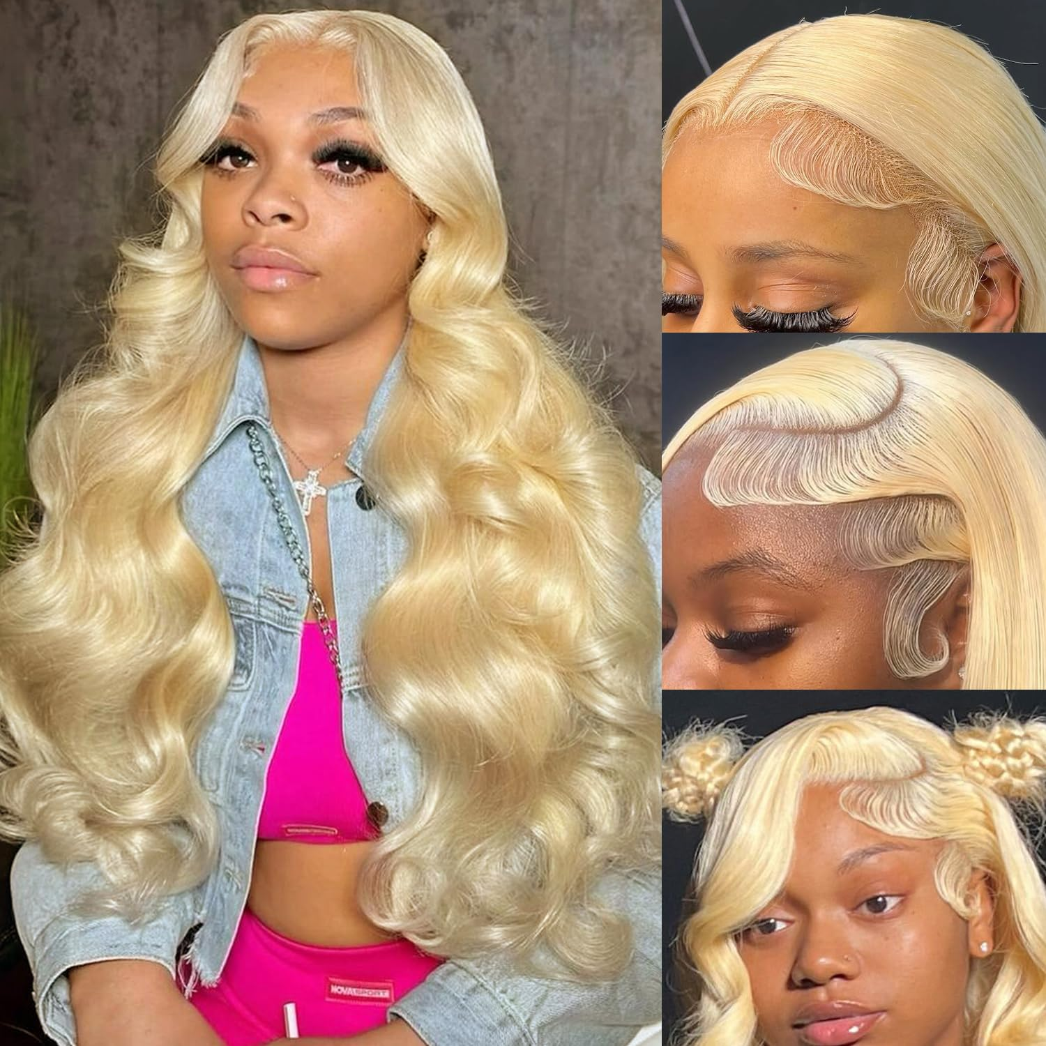 613 Honey Blonde 13x6 Lace Fro - Eyelash Extension Natural Look ulasan dan harga