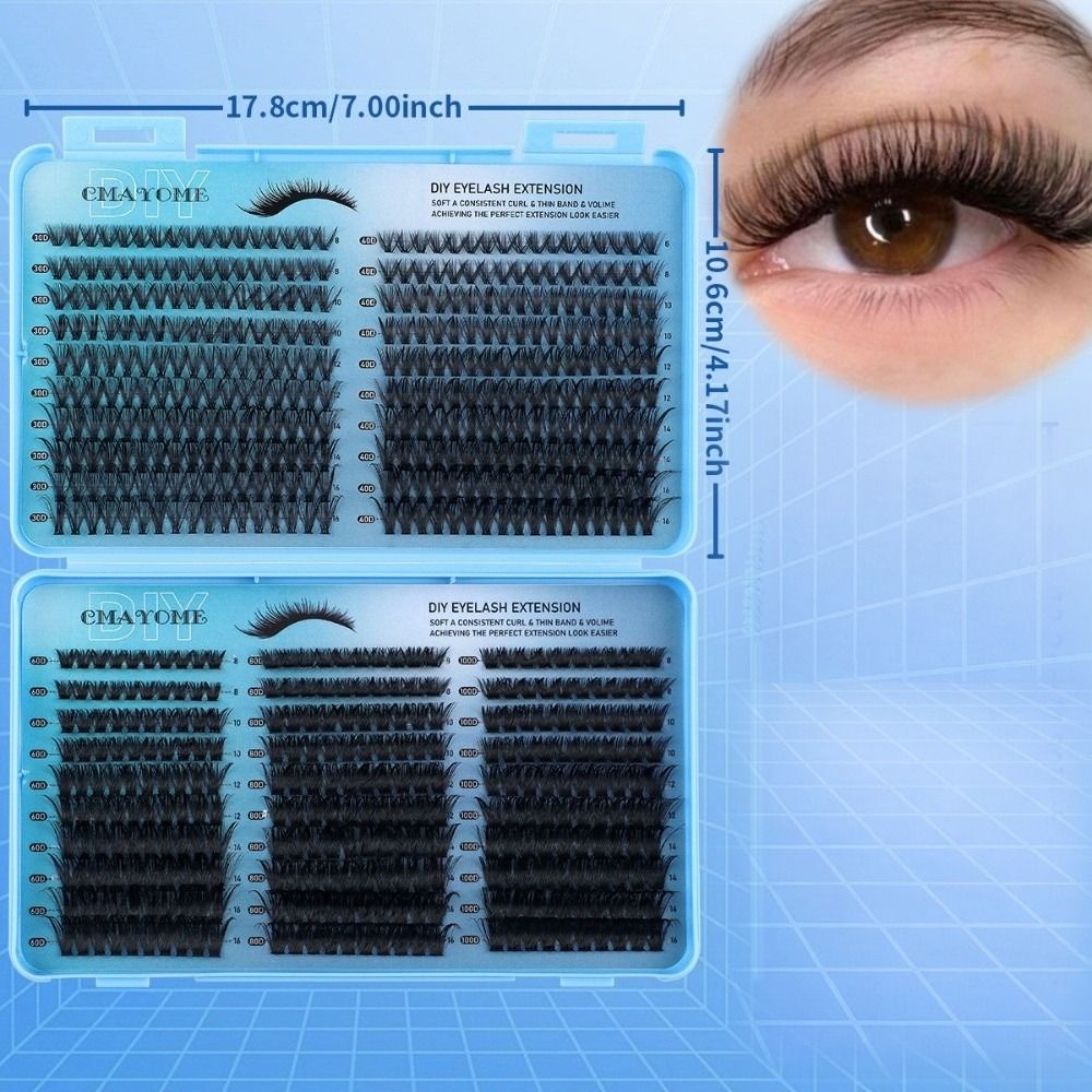 640Pcs 8-16mm Length False Eye - Eyelash Extension Volume Lashes ulasan dan harga