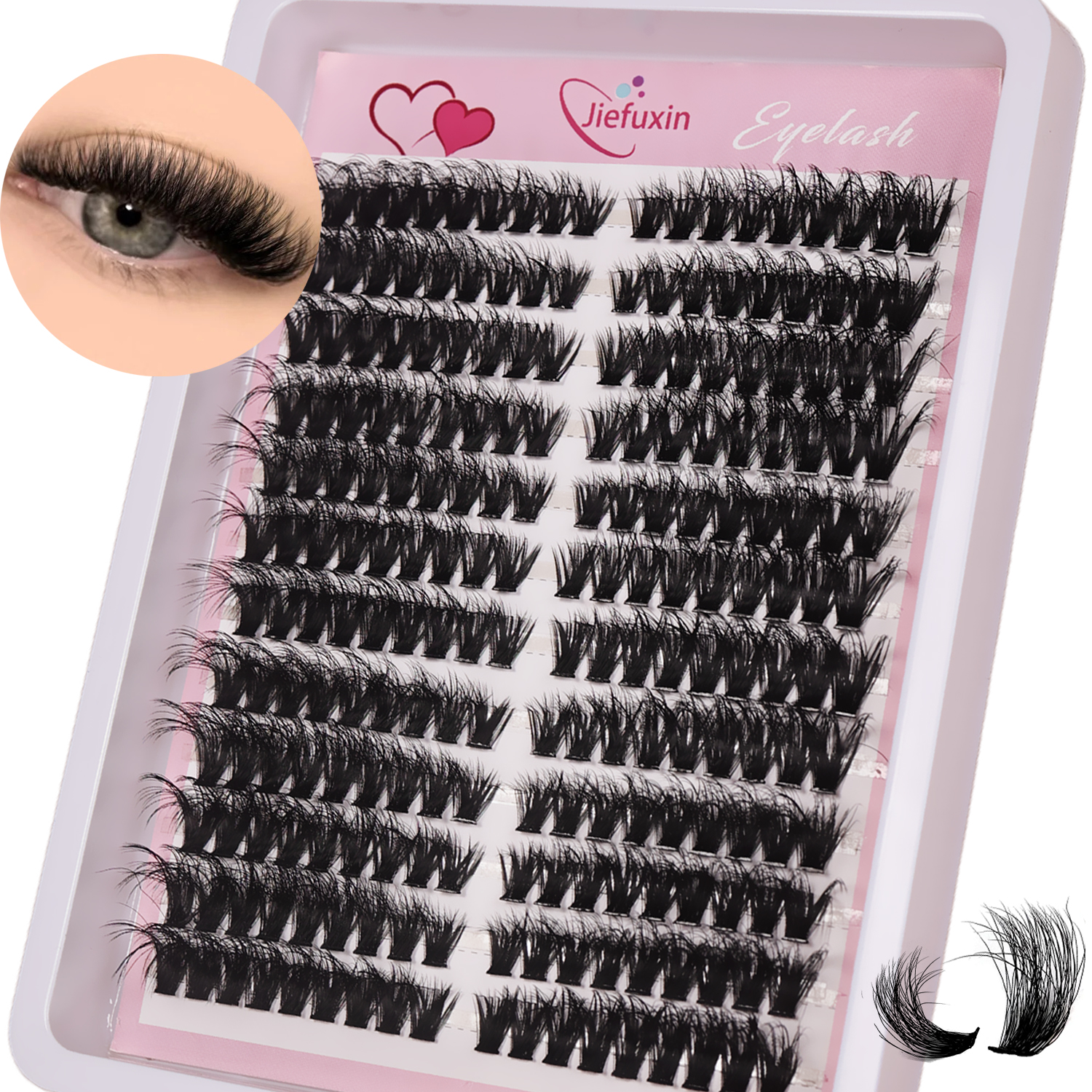 Fluffy Volume Cluster Lashes C - Eyelash Extension Cat Eye Wispy ulasan dan harga