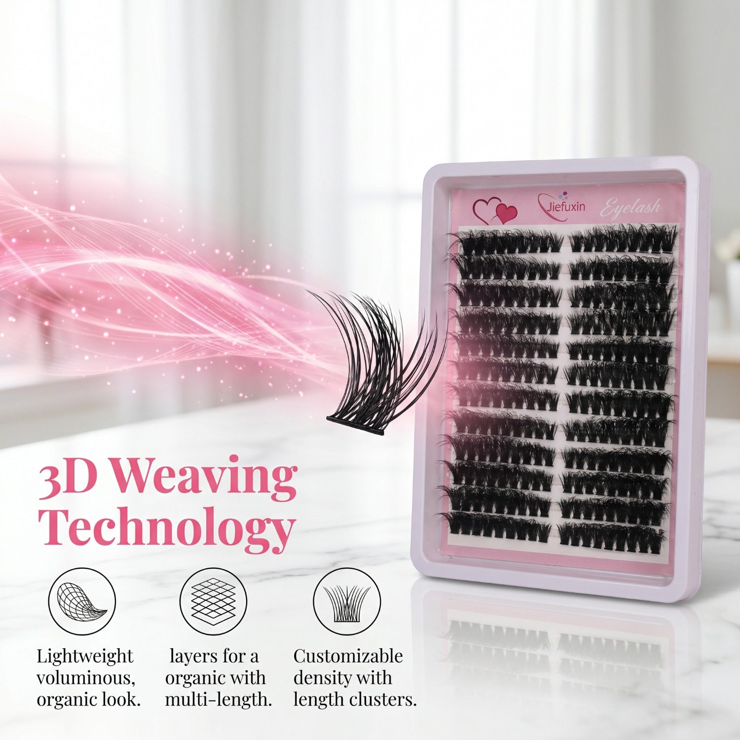 Fluffy Volume Cluster Lashes C - Eyelash Extension Cat Eye Wispy ulasan dan harga