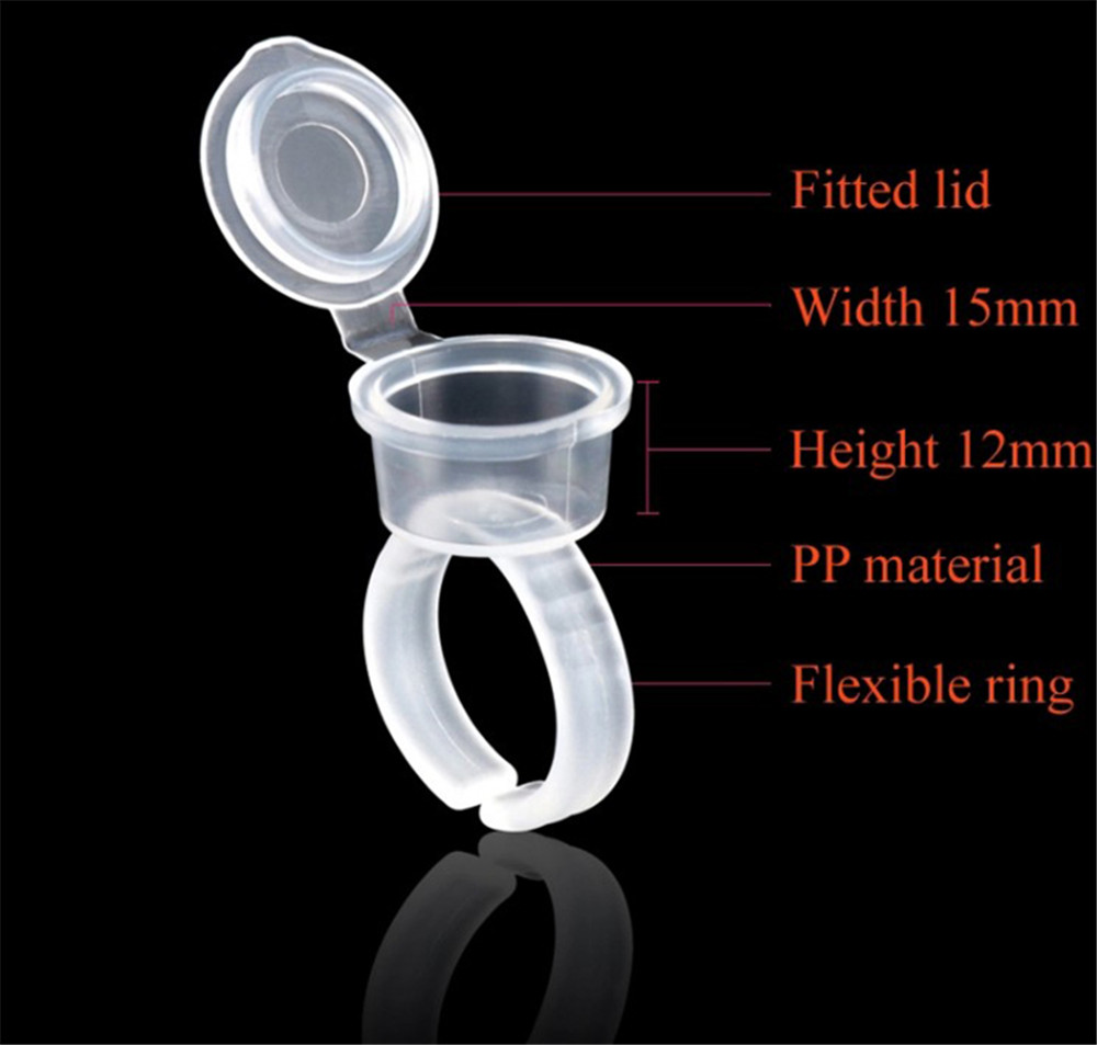 Transparent Tattoo Ink Rings C - Eyelash Extension Permanent ulasan dan harga