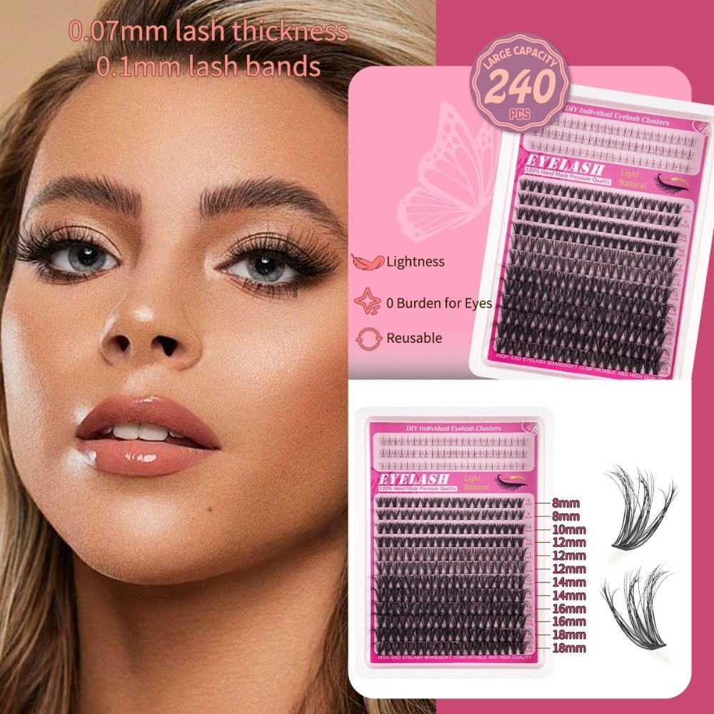 8-18mm Length False Eyelashes  - Eyelash Extension Natural Look ulasan dan harga
