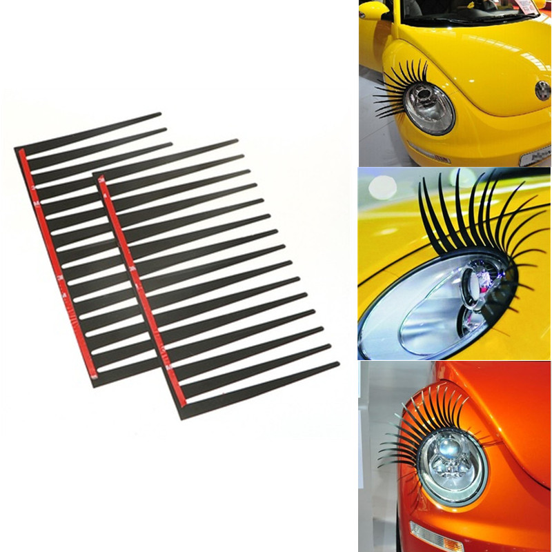 1pair Headlight Black Eyelash  - Lash Mapping Sticker ulasan dan harga