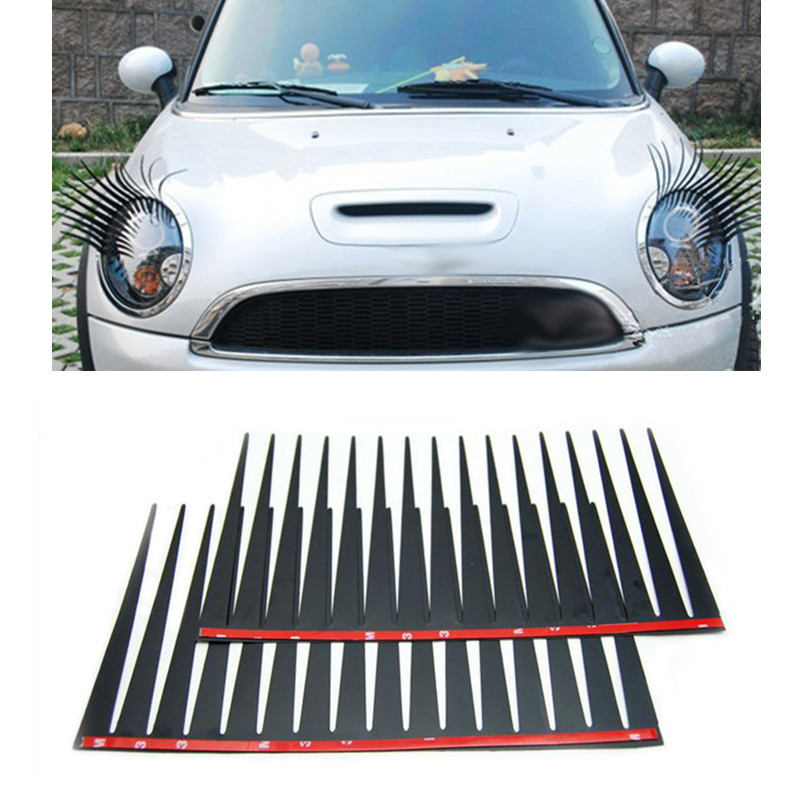 1pair Headlight Black Eyelash  - Lash Mapping Sticker ulasan dan harga
