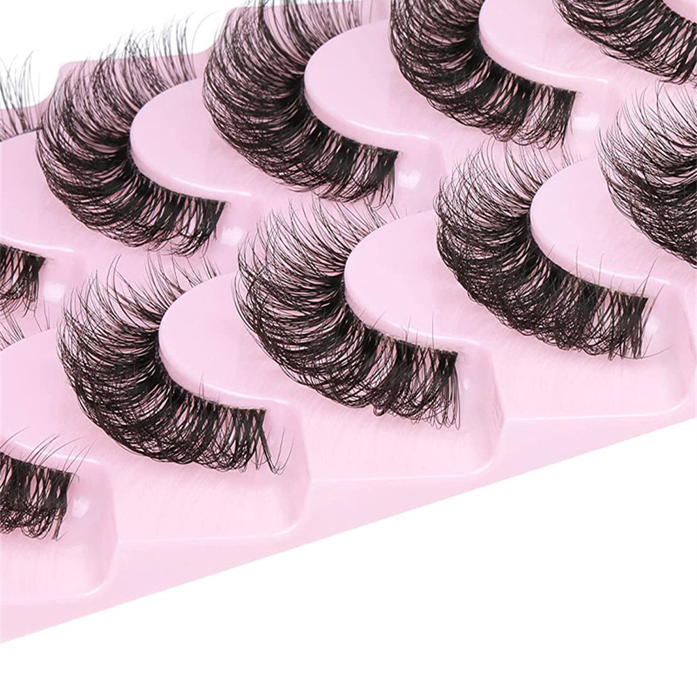 10 Pairs False Eyelashes 6D Su - Eyelash Extension Cat Eye Wispy ulasan dan harga
