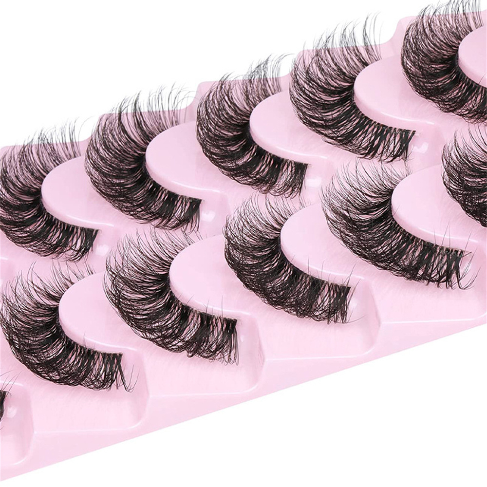10 Pairs False Eyelashes 6D Su - Eyelash Extension Cat Eye Wispy ulasan dan harga