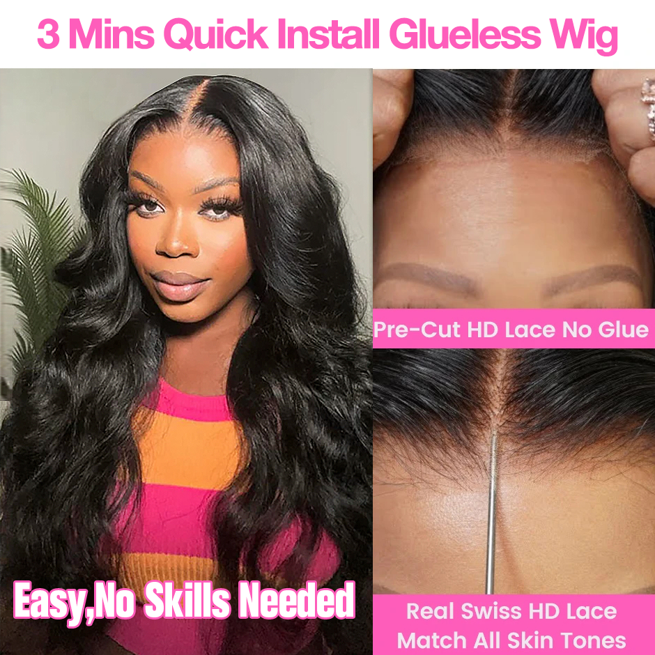 Wear Go Glueless Body Wave Lac - Eyelash Extension Natural Look ulasan dan harga