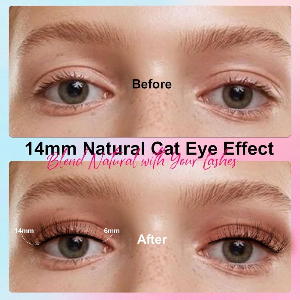 Pre Glued Self Adhesive Eyelas - Eyelash Extension Cat Eye Wispy ulasan dan harga