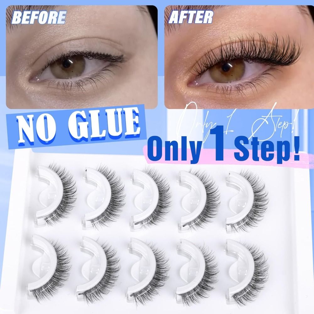 Pre Glued Self Adhesive Eyelas - Eyelash Extension Cat Eye Wispy ulasan dan harga