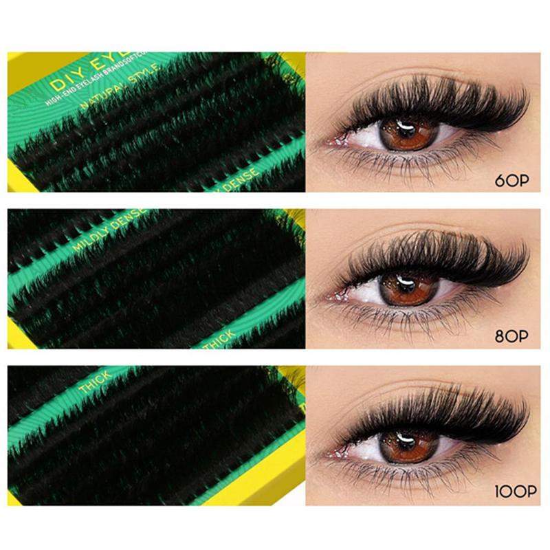 1 Set 3D Faux Mink Cluster Las - Eyelash Extension Volume Lashes ulasan dan harga
