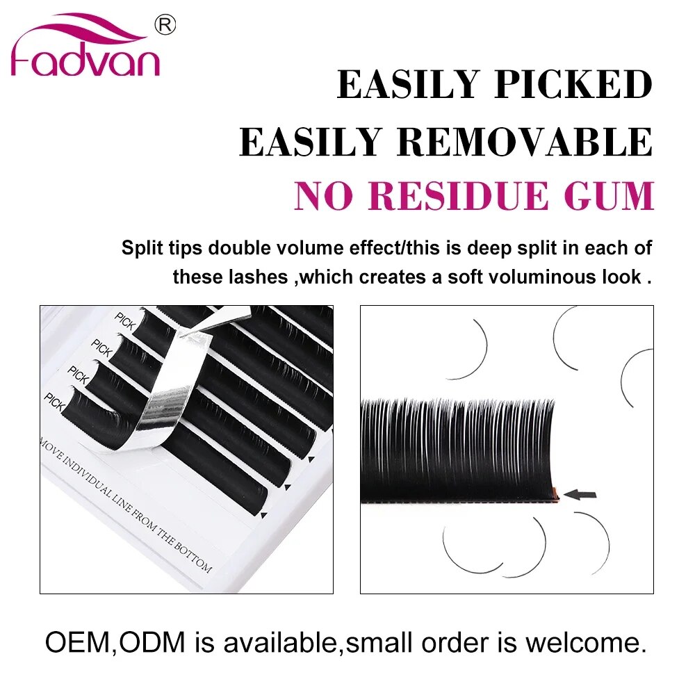 FADVAN Ellipse Flat C/D Curved - Eyelash Extension Permanent ulasan dan harga