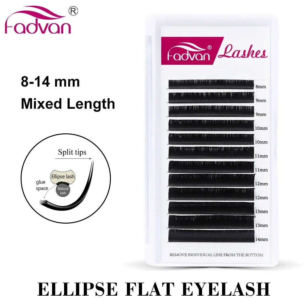 FADVAN Ellipse Flat C/D Curved - Eyelash Extension Permanent ulasan dan harga