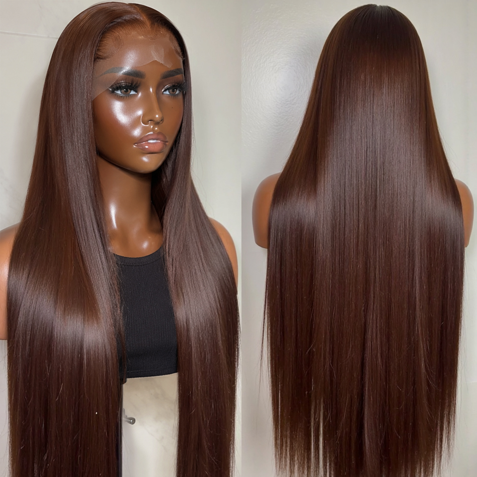 HD Chocolate Brown 13x4 Straig - Eyelash Extension Natural Look ulasan dan harga