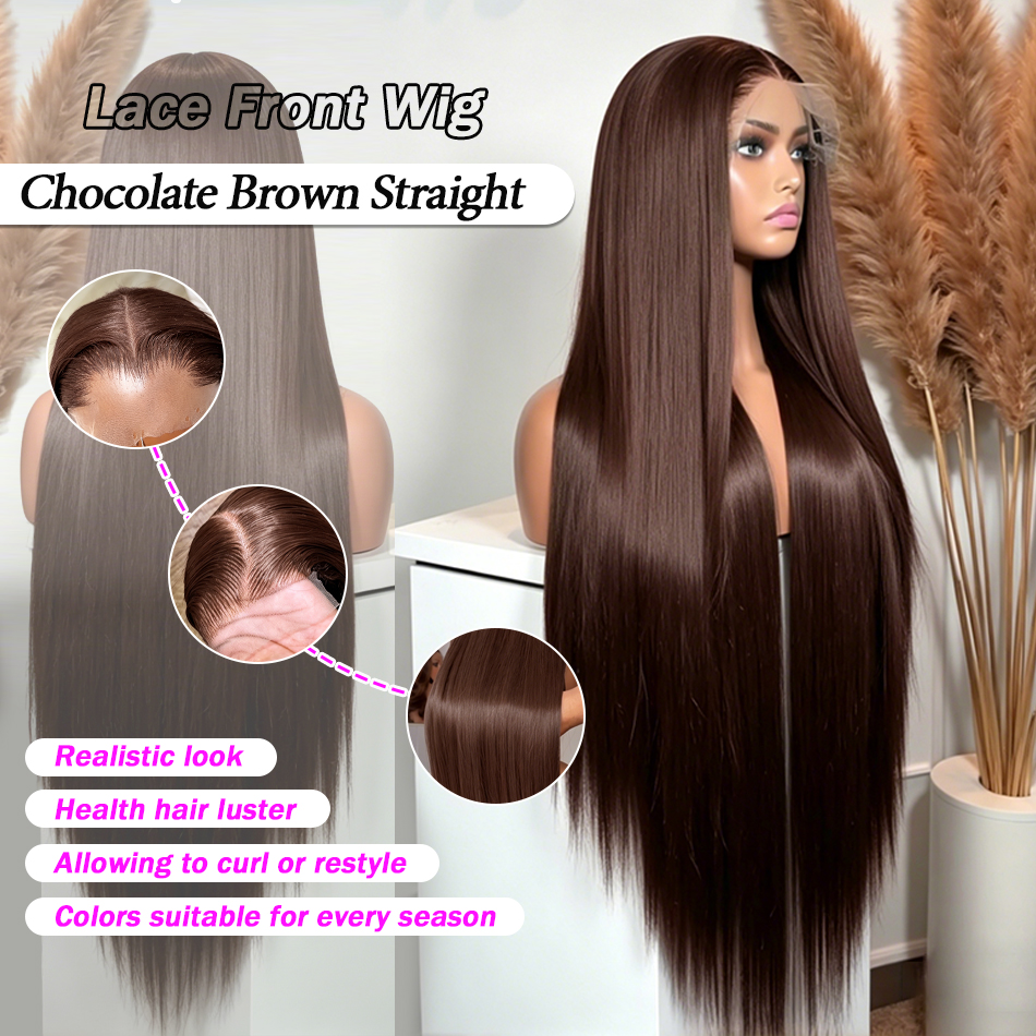 HD Chocolate Brown 13x4 Straig - Eyelash Extension Natural Look ulasan dan harga
