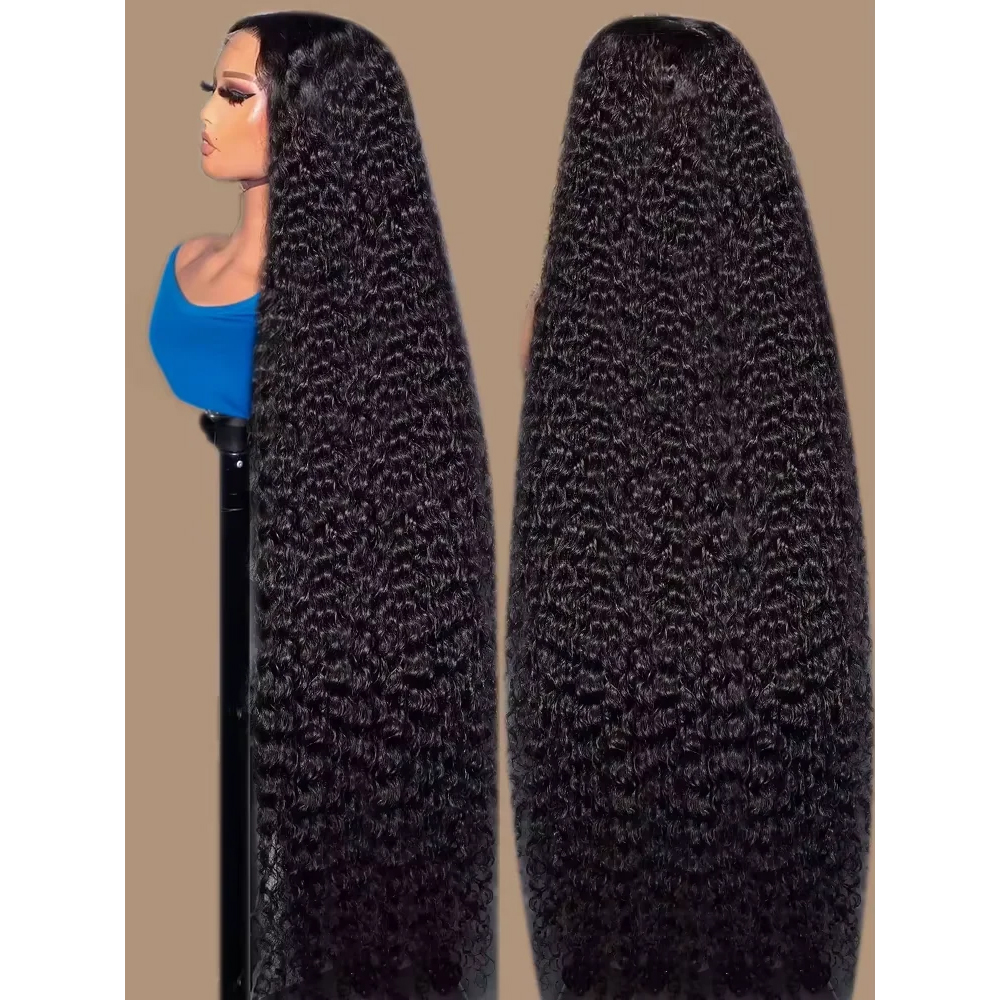 40 42 Inch HD 13x6 Jerry Curly - Eyelash Extension Natural Look ulasan dan harga