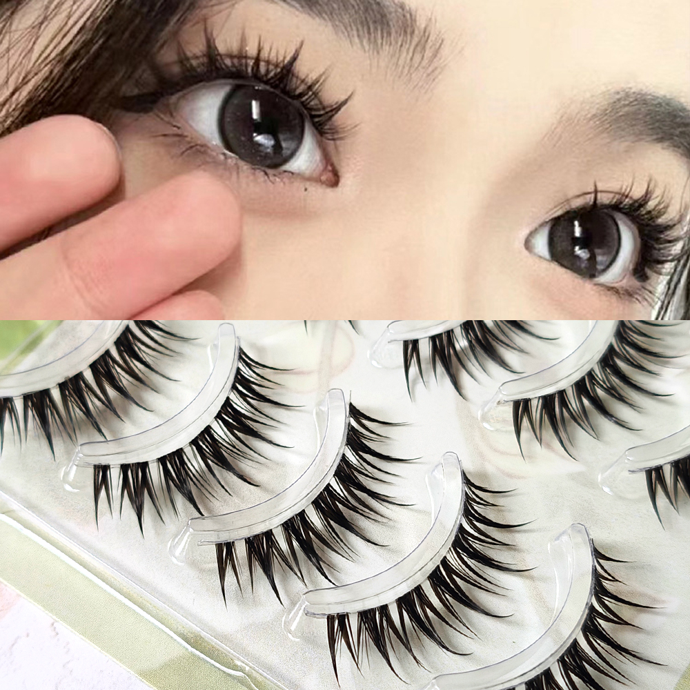 5 Pairs Natural Cat Eye False  - Eyelash Extension Cat Eye Wispy ulasan dan harga
