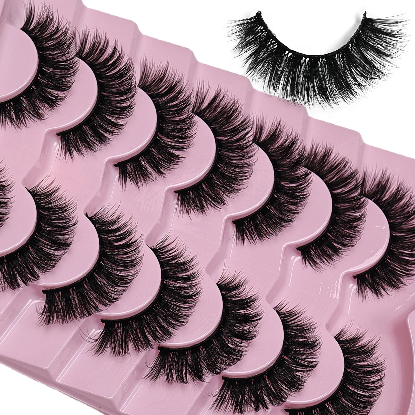 7 Pairs Cat Eye Lashes Volume  - Eyelash Extension Cat Eye Wispy ulasan dan harga
