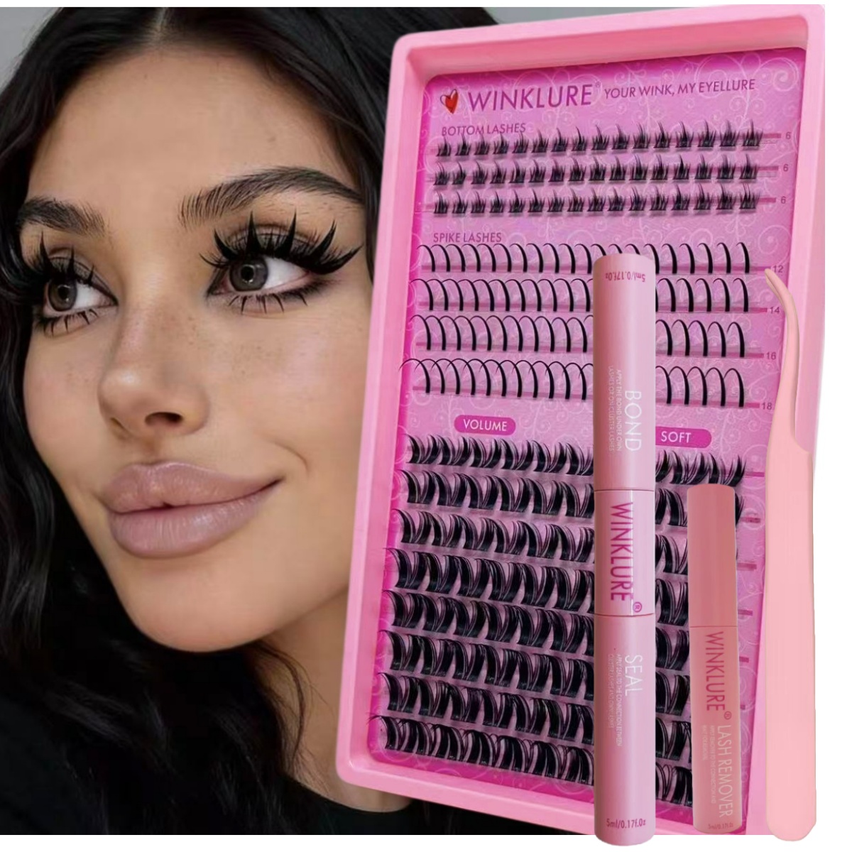 WINKLURE Fluffy Lash Clusters  - Eyelash Extension Volume Lashes ulasan dan harga