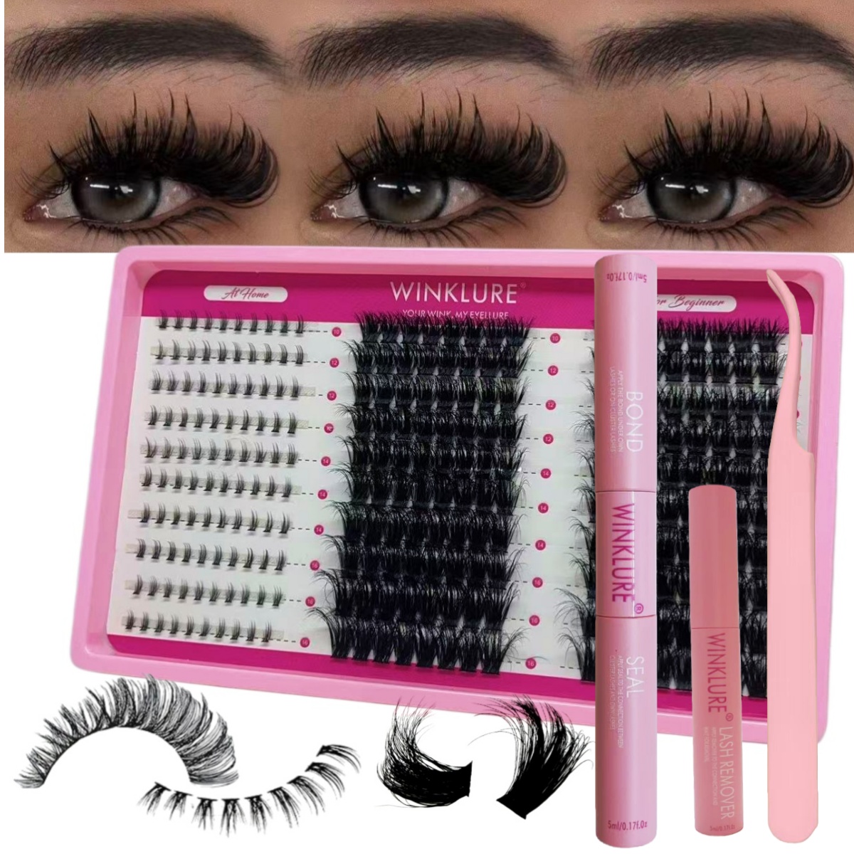 WINKLURE Fluffy Lash Clusters  - Eyelash Extension Volume Lashes ulasan dan harga