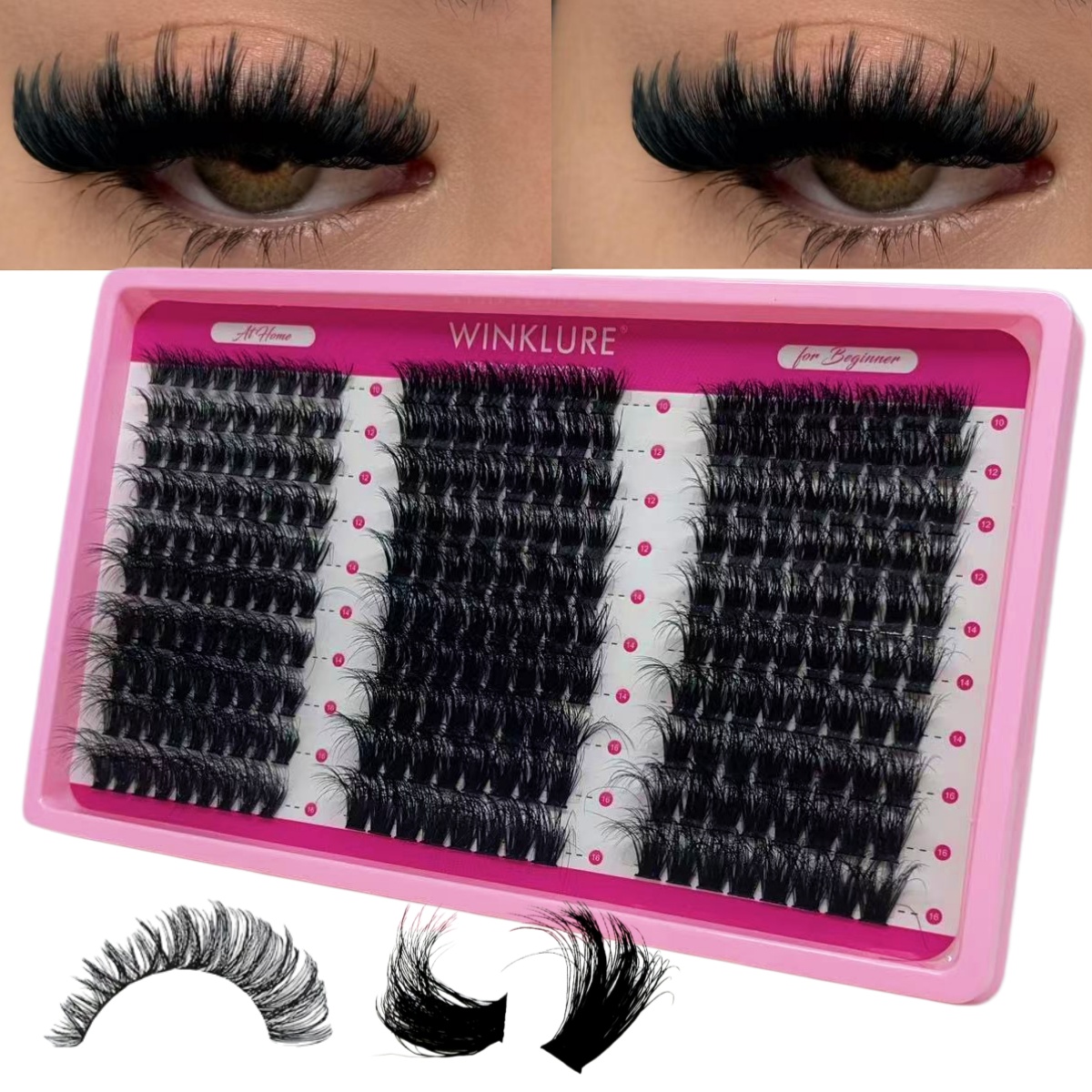 WINKLURE Fluffy Lash Clusters  - Eyelash Extension Volume Lashes ulasan dan harga