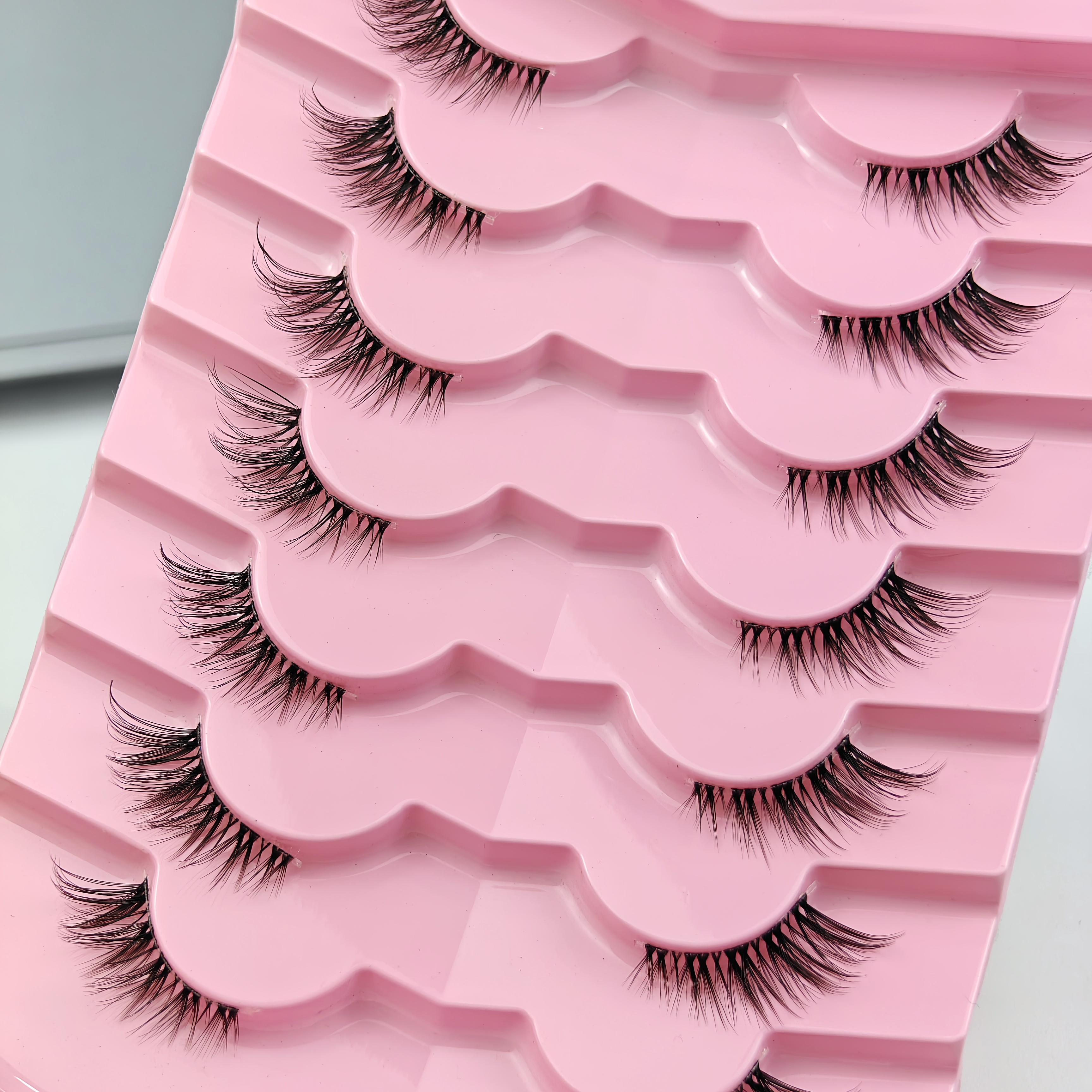 7 Pairs Half Lashes With Clear - Eyelash Extension Cat Eye Wispy ulasan dan harga