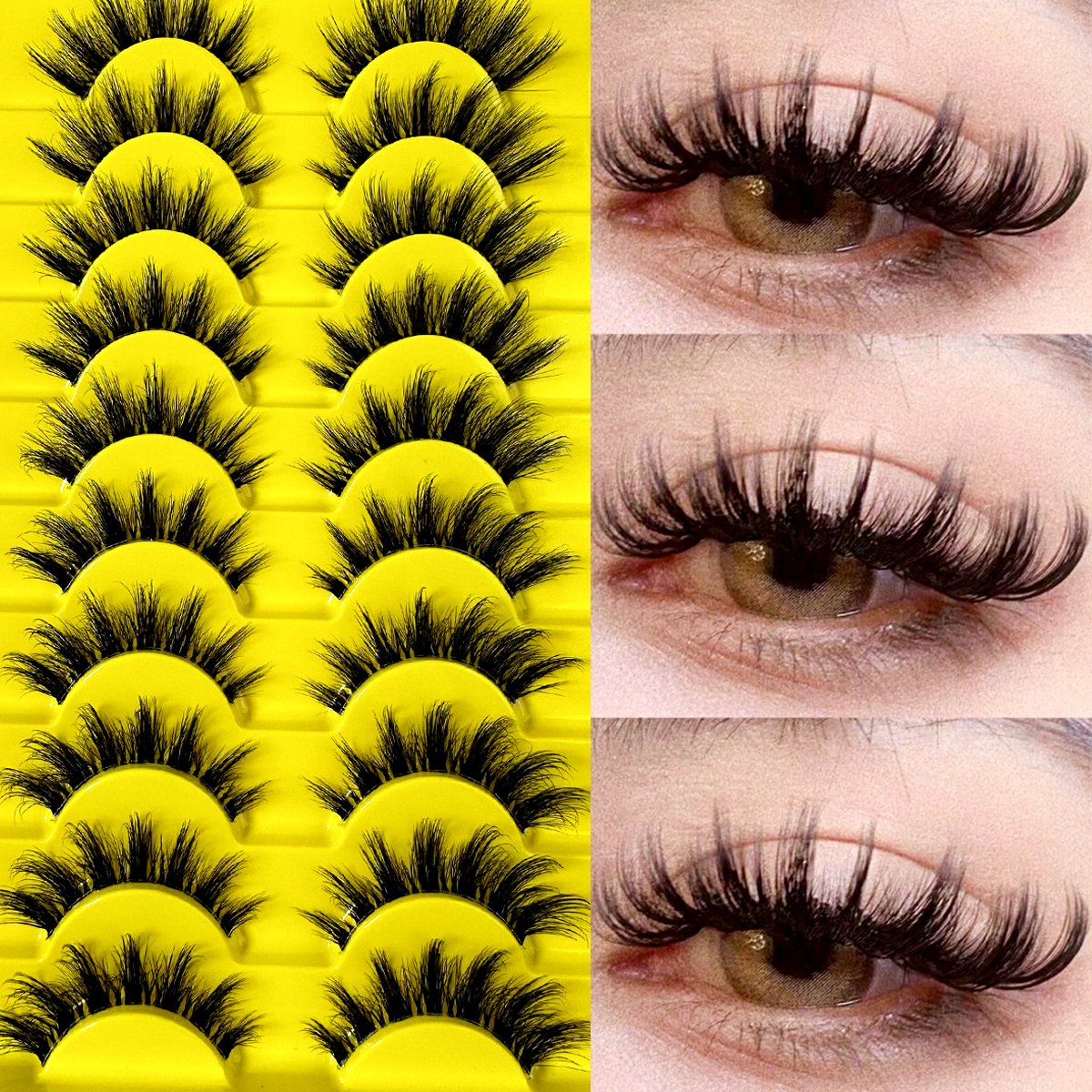 10 Pairs Cat Eye Lashes Natura - Eyelash Extension Cat Eye Wispy ulasan dan harga