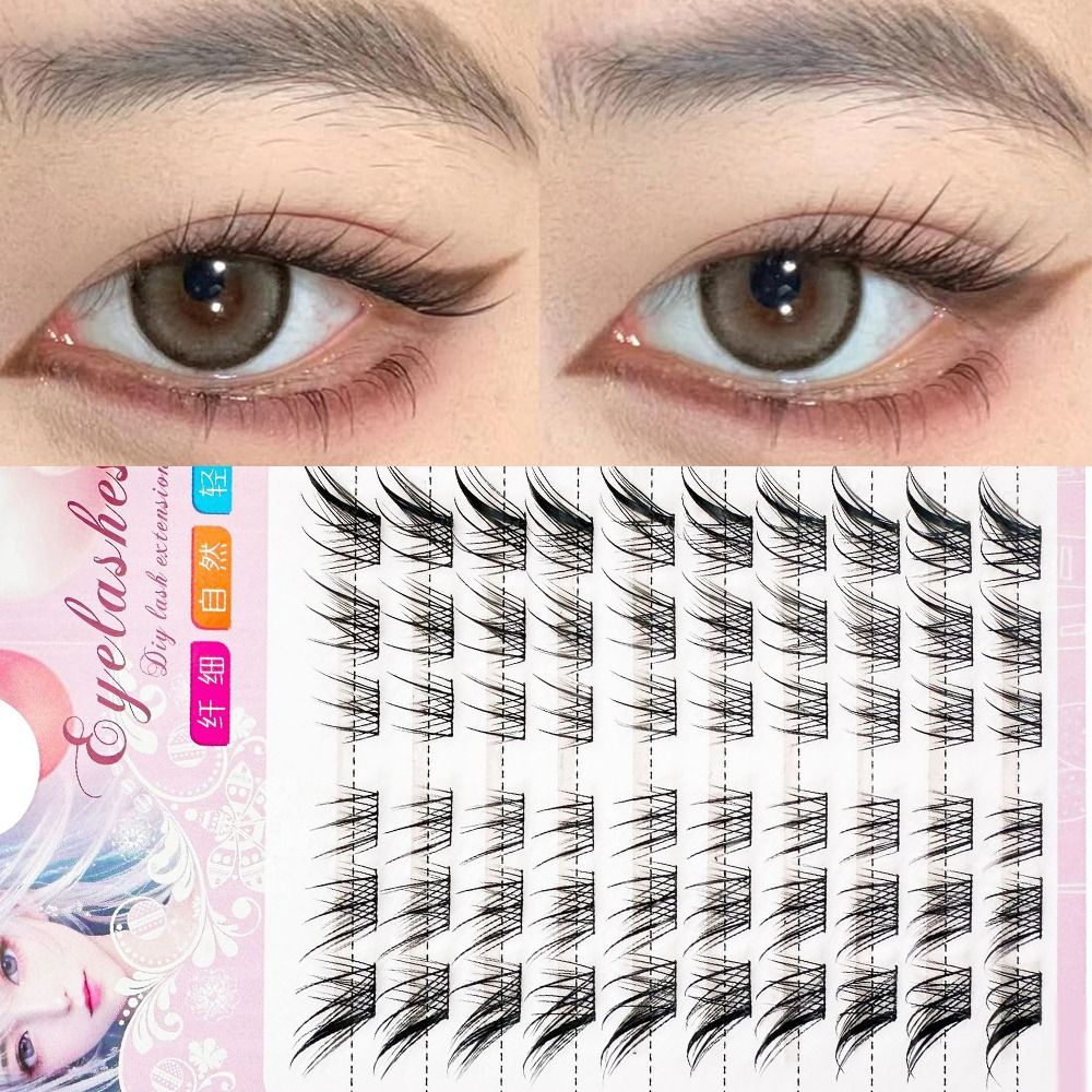 3D Cat Eye Clusters Lashes Man - Eyelash Extension Cat Eye Wispy ulasan dan harga