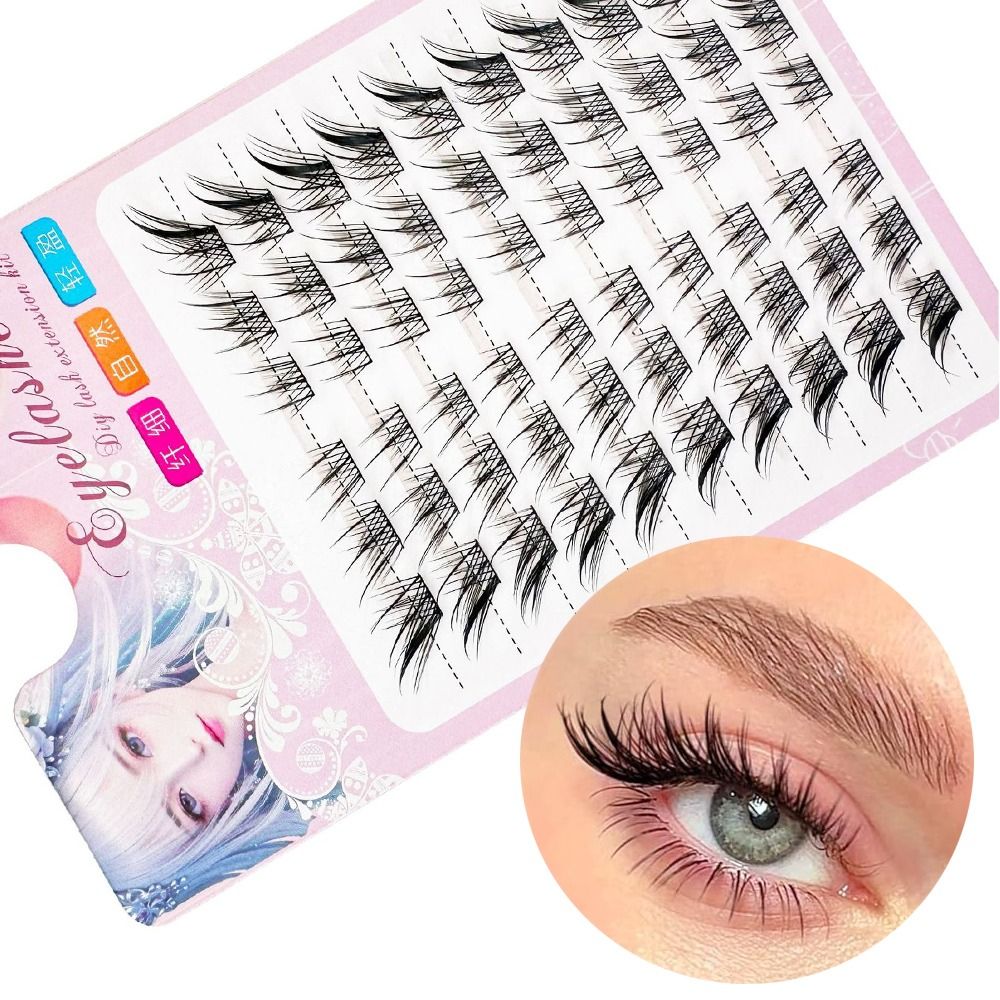 3D Cat Eye Clusters Lashes Nat - Eyelash Extension Cat Eye Wispy ulasan dan harga