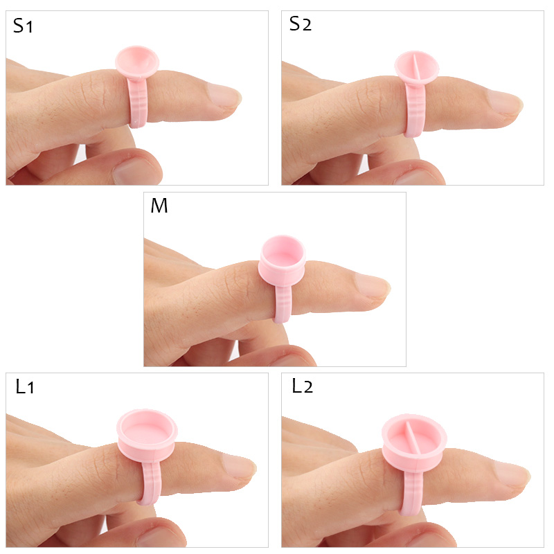 100pcs Disposable Glue Rings P - Eyelash Extension Permanent ulasan dan harga